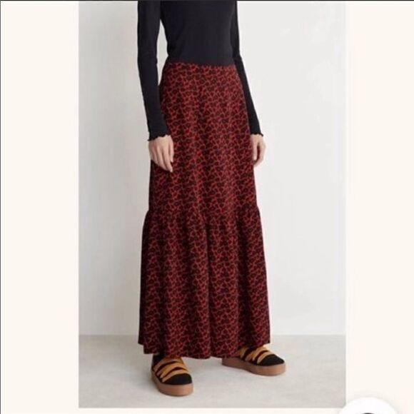 RODEBJER Ziga Maxi‎ Skirt, Red/Black, Size Small (2/4), Designer, Red/Black, NWT - Picture 8 of 16